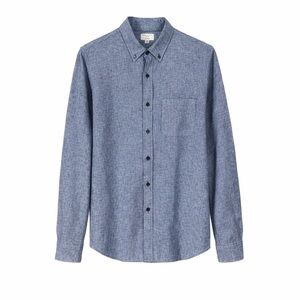 Club Monaco Men Linen Slim Fit Button Down Shirt Small Beach Coastal Quiet Lux